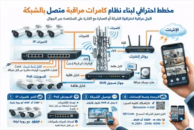 بناء سيستم كاميرات المراقبة كامل CCTV