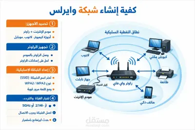 إنشاء شبكة وايرلس