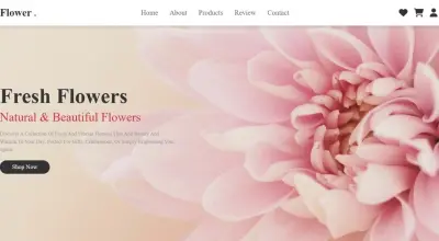 تصميم وتطوير واجهة متجر زهور احترافية (Front-End Project)