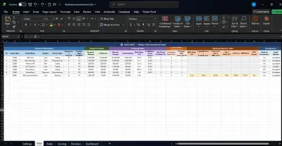 نظام تقييم المخاطر الائتمانية باستخدام Excel