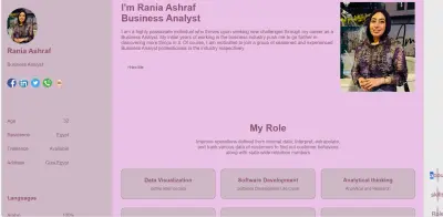 تصميم سيرة ذاتية باستخدام html ,css