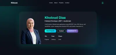 تصميم وتطوير موقع Portfolio شخصي احترافي للمبرمجين والشركات