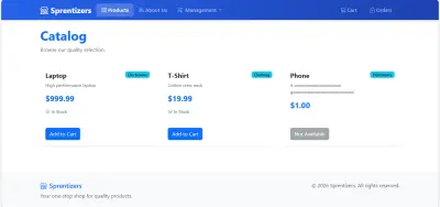 Sprentizers - E-Commerce