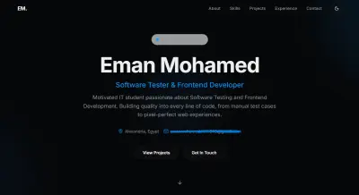 تصميم وتطوير موقع بورتفوليو شخصي احترافي