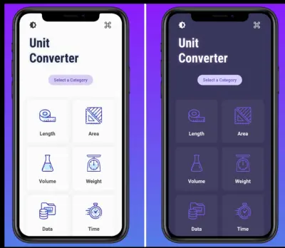 تطبيق تحويل الوحدات (Unit Converter)