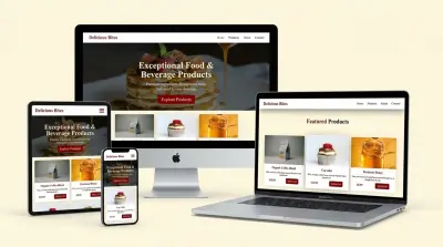 واجهه اماميه لمطعم responsive