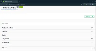 واجهة خلفية لموقع تسوق