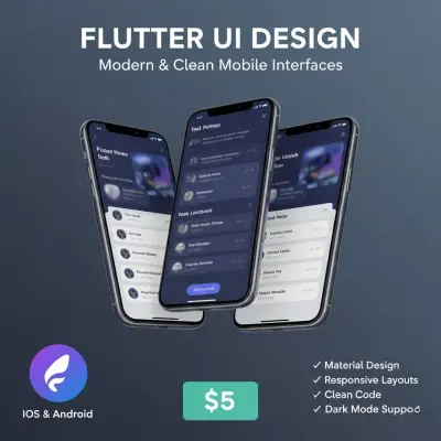تصميم واجهة تطبيق احترافية وبسيطة باستخدام إطار عمل Flutter