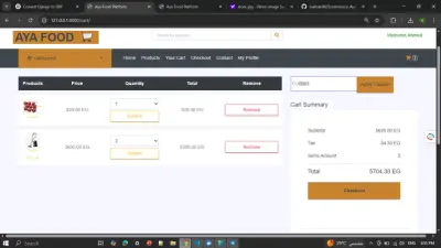 متجر تجارة إلكتروني – Aya Food E-commerce Platform
