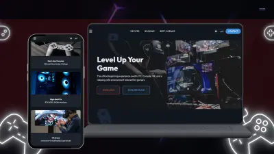 تصميم وتنفيذ Landing Page احترافية لمركز ألعاب (Gaming Center)