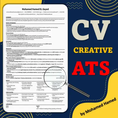 سيرة ذاتية احترافية Cv  , Cover Letter