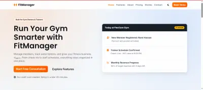 تصميم Landing Page احترافية لجيم مع Dark Mode ونظام حجز مواعيد تفاعلي
