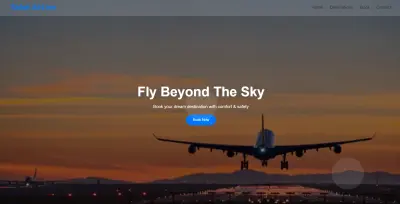 Landing Page(Safari Airline)