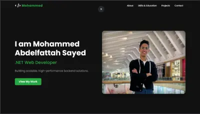 تطوير موقع معرض أعمال شخصي (Portfolio)