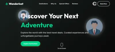 صفحة هبوط لشركة سياحة