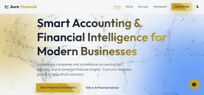 صفحة هبوط لشركة محاسبة مالية