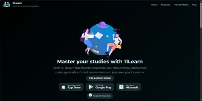 صفحة هبوط (Landing Page) لتطبيق 11Learn