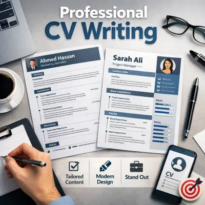 إنشاء سيرة ذاتية احترافية باللغة الإنجليزية