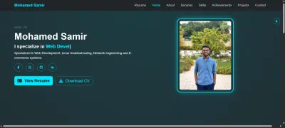 واجهة تعريفية / محفظة اعمال Portfolio