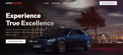 صفحة هبوط لمعرض سيارات (Car showroom)