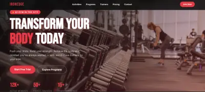 صفحة هبوط GYM