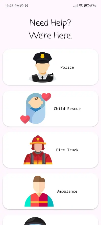 تطبيق Android للاتصال بأرقام الطوارئ