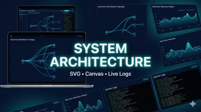 تطوير واجهة تفاعلية باستخدام SVG و Canvas و System Logs