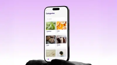 تصميم تطبيق تسوق وبقالة مع تجربة مستخدم احترافية