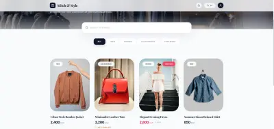 تصميم وبرمجة متجر إلكتروني لبيع الملابس والإكسسوارات (Men - Women - Accessories - Footwear)