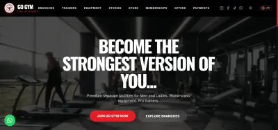 برمجة موقع متكامل لإدارة سلسلة جيمات (GYM) مع لوحة تحكم للمديرين وتطبيق للعملاء