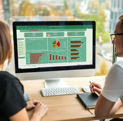 تصميم لوحة تحكم تفاعلية لتحليل المبيعات والارباح باستخدام اكسيل