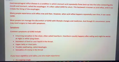 ترجمة مقال طبي عن الارتجاع المعدي المريئي