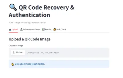 صورة العمل تطوير نظام ذكي لاستعادة وقراءة أكواد QR باستخدام الذكاء الاصطناعي