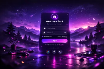 Modern Login UI Design | تصميم صفحة تسجيل دخول احترافية