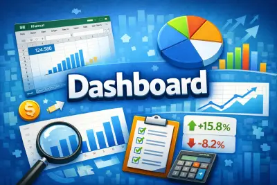 تصميم Dashboard احترافي على Excel لتحليل البيانات وعرض المؤشرات