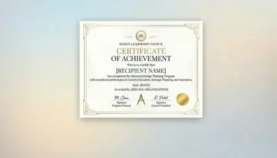 تصميم شهادات تقدير احترافية باللغة الإنجليزية