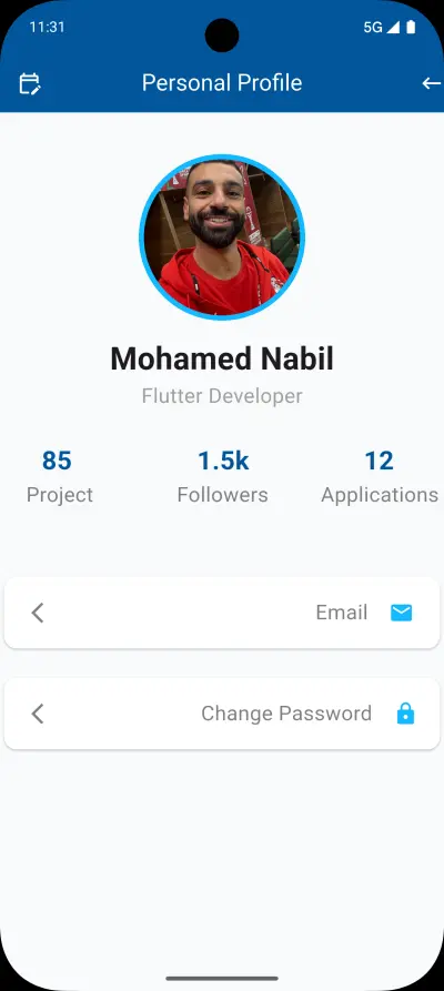 صفحة ملف شخصي