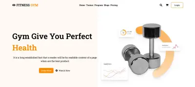 Fitness Gym موقع ويب لنادي رياضي