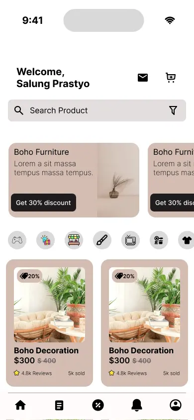 تصميم تطبيق تجارة إلكترونية – أثاث وديكور