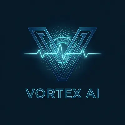 تصميم لوجو ذكاء اصطناعي مستقبلي – VORTEX AI