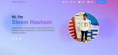 Sleem Hashem Portfolio – موقع شخصي احترافي للمطورين