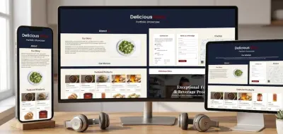 صفحة هبوط عصرية Online Food Shop