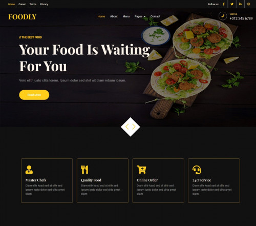 Foodly Website Template