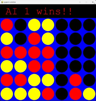 لعبة Connect 4 مدعومة بالذكاء الاصطناعي باستخدام خوارزميات البحث التنافسي
