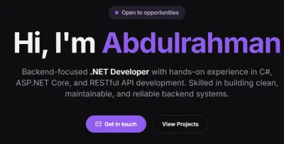 موقع بورتفوليو احترافي