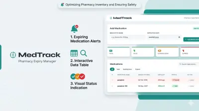 نظام MedTrack الذكي لإدارة المخزون الطبي وصلاحية الأدوية.
