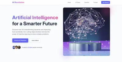 AI Revolution - Tech Landing Page