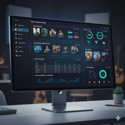 تصميم قاعدة بيانات لإدارة الإنتاج الموسيقي والفنانين