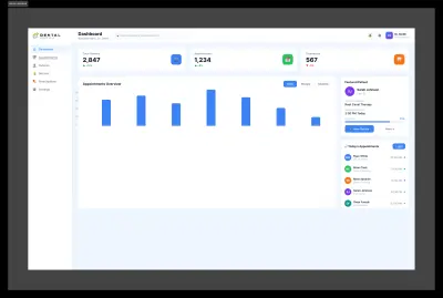 تصميم واجهة المستخدم (UI/UX)  لمنصة عيادة الأسنان