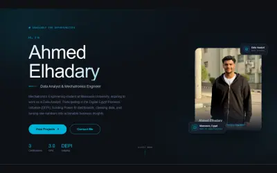 تصميم وتطوير موقع بورتفوليو شخصي